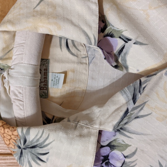 Tommy Bahama yellow Silk sleeveless button down top sz S - Picture 6 of 11